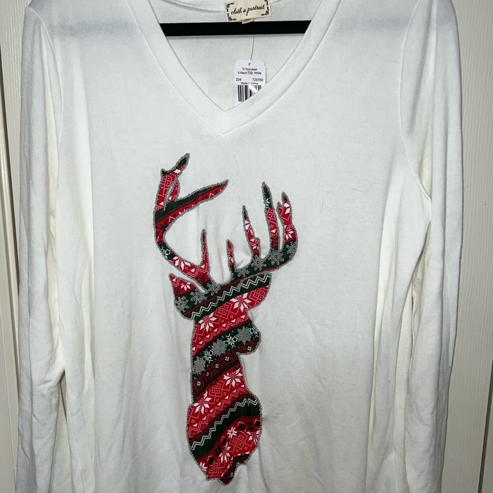 Christmas holiday deer long sleeve